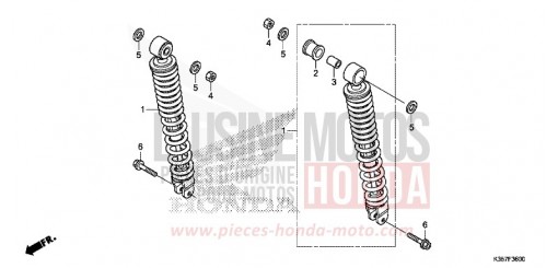 KISSEN, HINTEN WW125EX2F de 2015